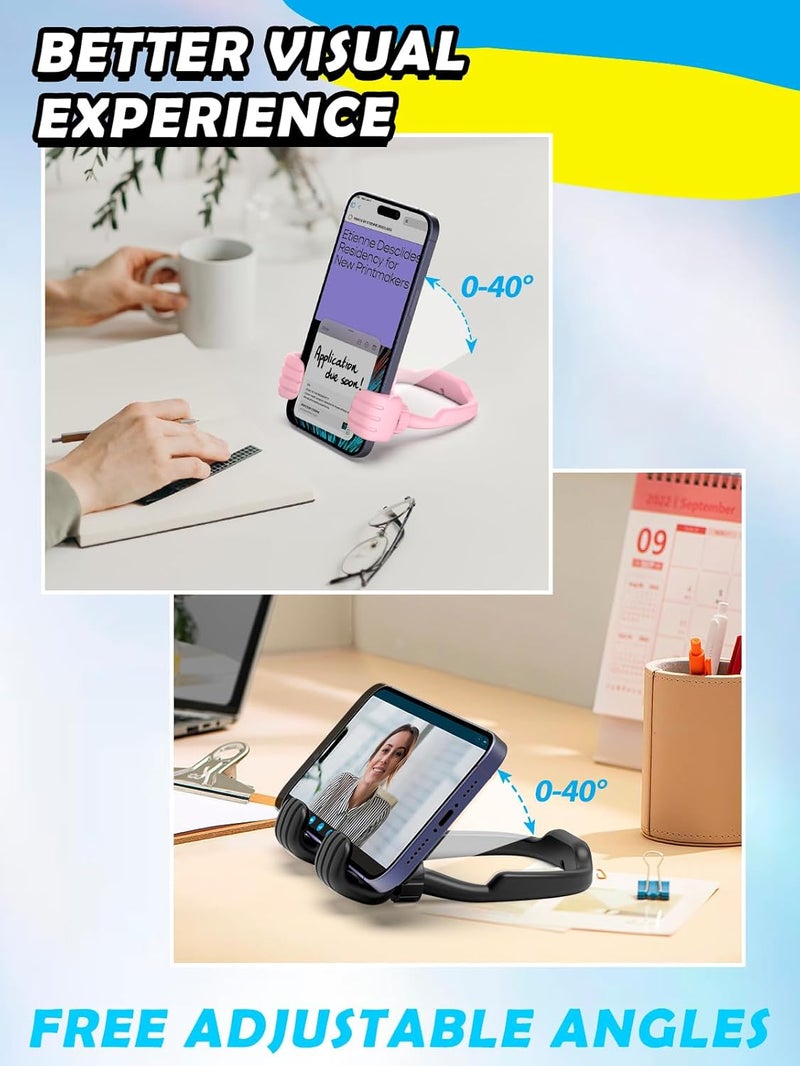 CALDEVER Stocking Stuffers for Teens Girls Boys Adults Cell Phone Stand: UPGRADE Adjustable Thumbs Up Lazy Phone Holder for Desk Cool Gadgets Fun Birthday Gift Ideas for Kids Teenager Women Gifts for Christmas - Image 5